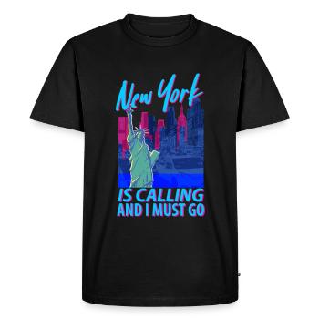 Cadeau de la ville de New York - T-shirt Premium bio Homme - noir - Devant - Nico (187cm)
