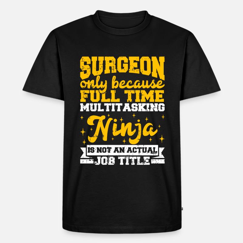 Chirurg - Männer Premium Bio T-Shirt - Schwarz