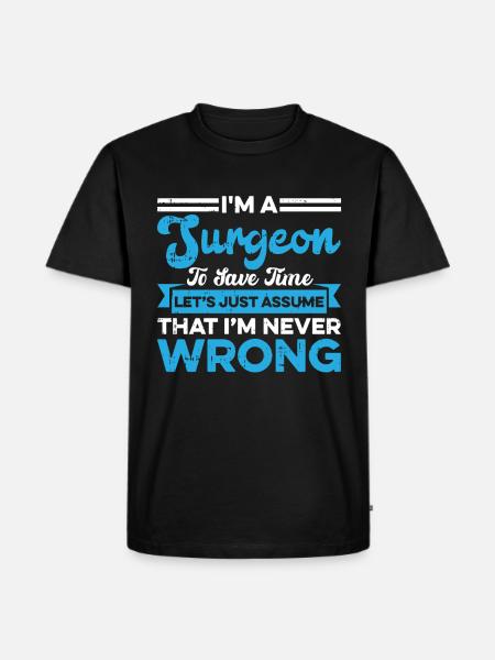 Chirurg - Männer Premium Bio T-Shirt - Schwarz