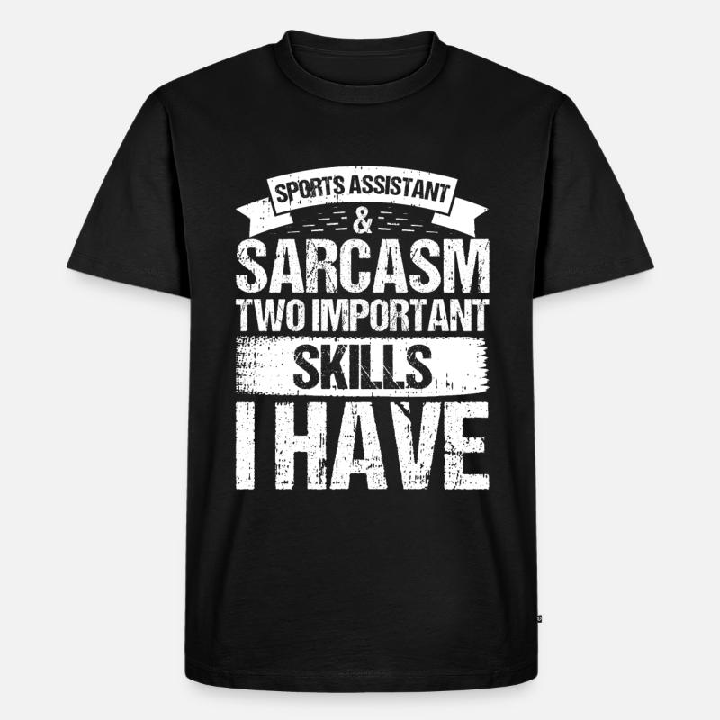 Sportassistent - Männer Premium Bio T-Shirt - Schwarz