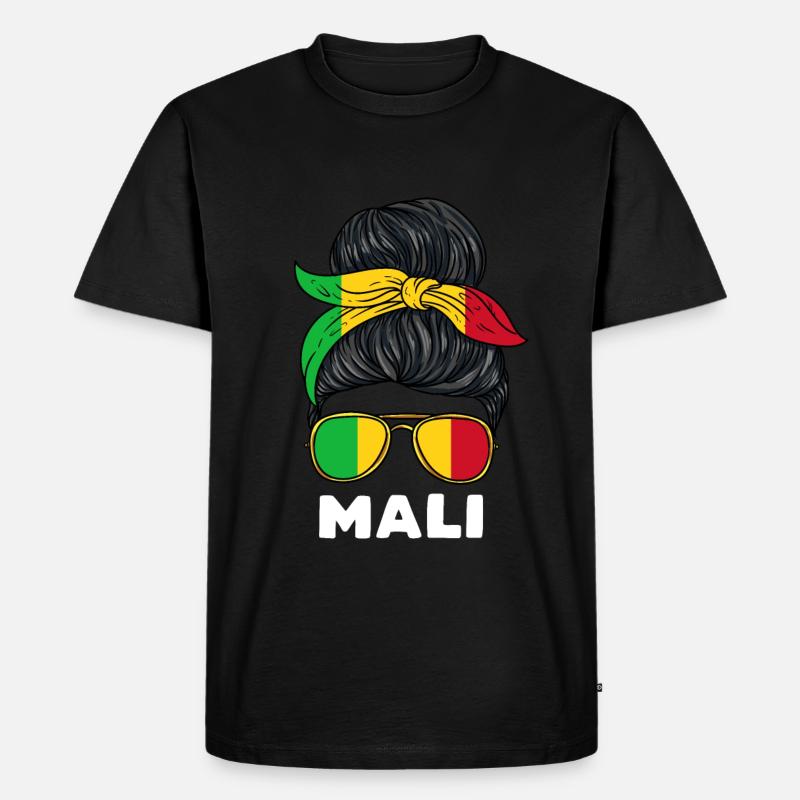 Mali Mädchen - Männer Premium Bio T-Shirt - Schwarz