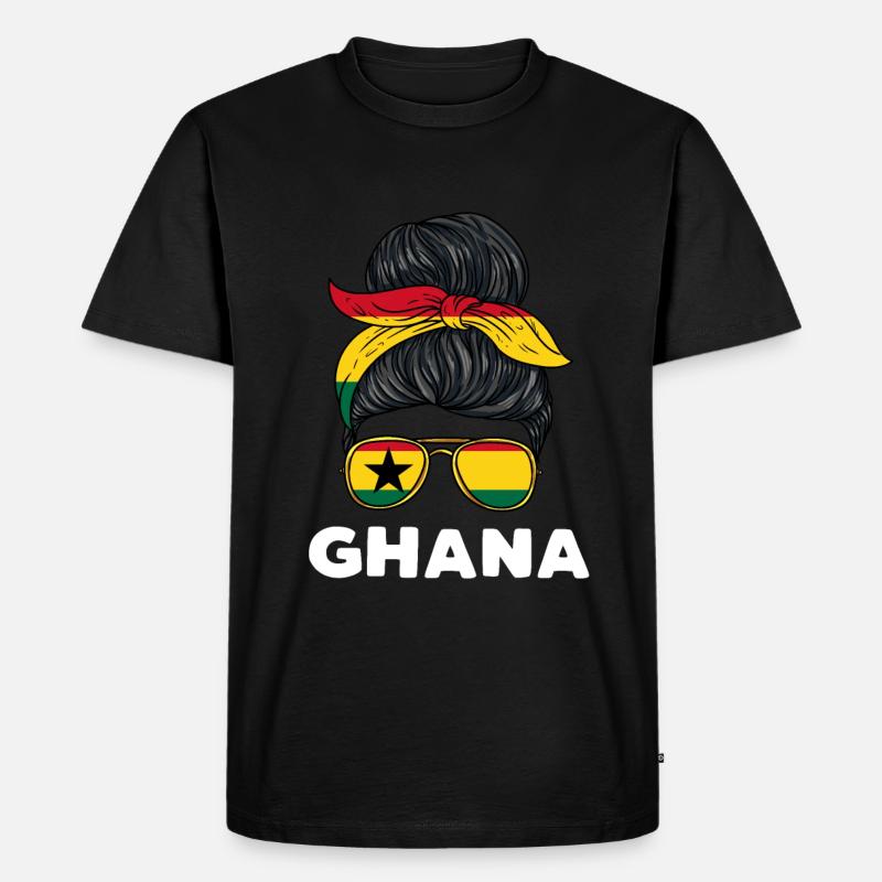 Ghanaisches Mädchen - Männer Premium Bio T-Shirt - Schwarz