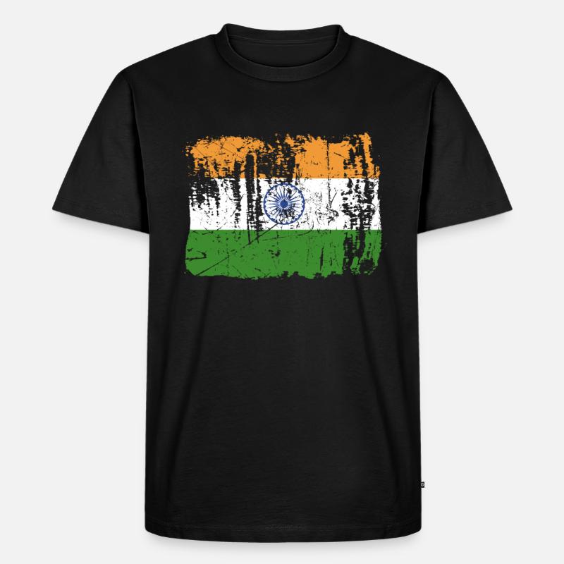 Indien Pride Geschenk - Männer Premium Bio T-Shirt - Schwarz