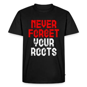 Roots Indonésie Cadeau - T-shirt Premium bio Homme - noir - Devant - Nico (187cm)