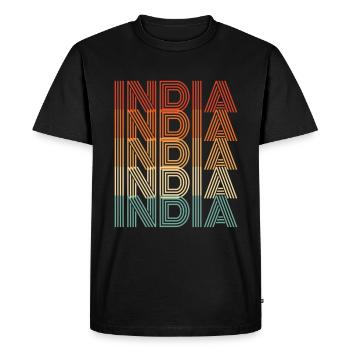 Gift For Residents of India - Men's Premium Organic T-Shirt - black - Front - Nico (187cm)