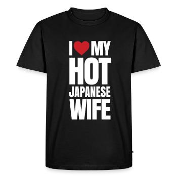 Cadeau femme Japon - T-shirt Premium bio Homme - noir - Devant - Nico (187cm)