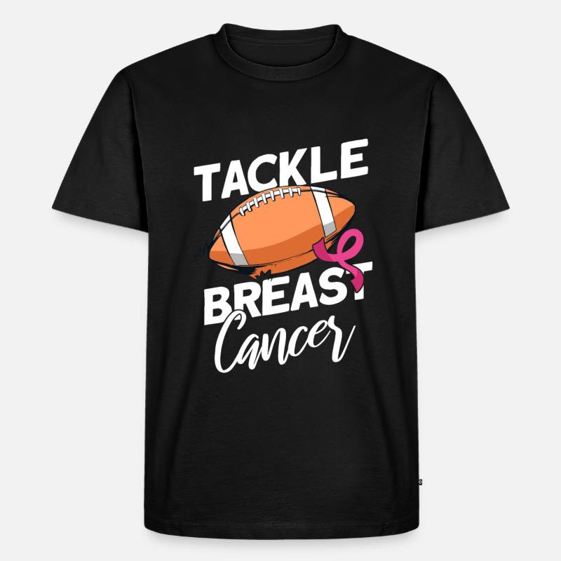 Brustkrebs - Männer Premium Bio T-Shirt - Schwarz