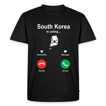 Aventurier Corée du Sud Cadeau - T-shirt Premium bio Homme - noir - Devant - Nico (187cm)