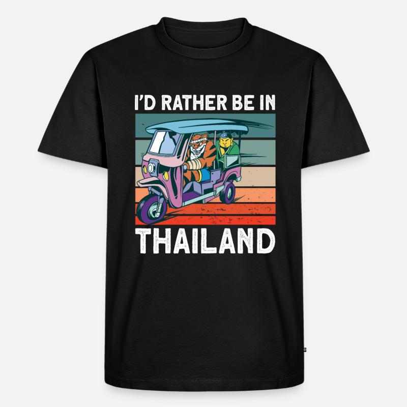 Dreirad Thailand Geschenk - Männer Premium Bio T-Shirt - Schwarz