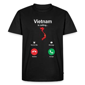 Voyage Vietnam Cadeau - T-shirt Premium bio Homme - noir - Devant - Nico (187cm)