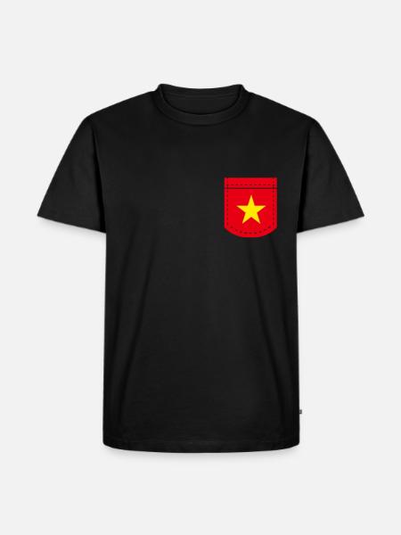 Vietnam Pocket Gift - Men's Premium Organic T-Shirt - black