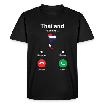 Thailand calls gift - Men's Premium Organic T-Shirt - black - Front - Nico (187cm)