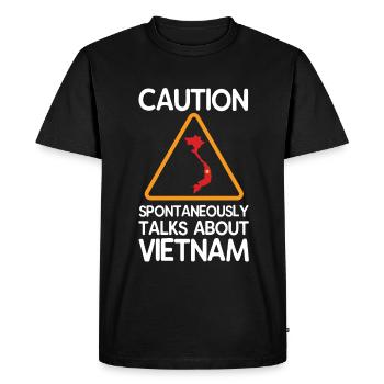 Conversations sur le cadeau du Vietnam - T-shirt Premium bio Homme - noir - Devant - Nico (187cm)