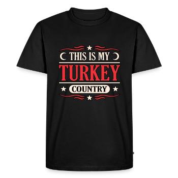 Turquie - T-shirt Premium bio Homme - noir - Devant - Nico (187cm)
