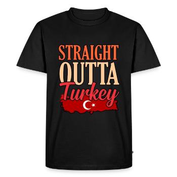 Turquie - T-shirt Premium bio Homme - noir - Devant - Nico (187cm)