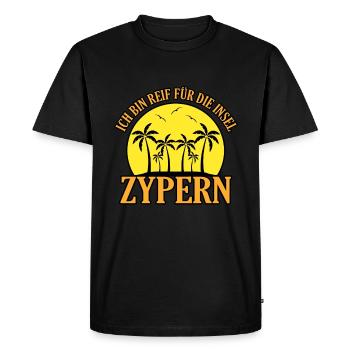 Cyprus - Men's Premium Organic T-Shirt - black - Front - Nico (187cm)