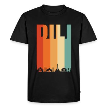 Dili - T-shirt Premium bio Homme - noir - Devant - Nico (187cm)