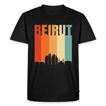 Beyrouth - T-shirt Premium bio Homme - noir - Devant - Nico (187cm)