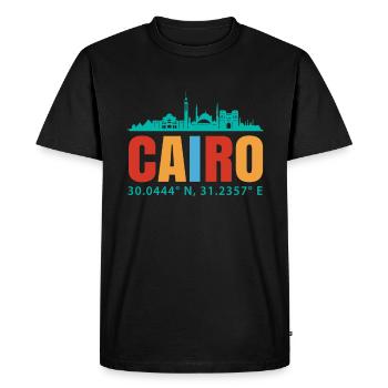 Le Caire - T-shirt Premium bio Homme - noir - Devant - Nico (187cm)