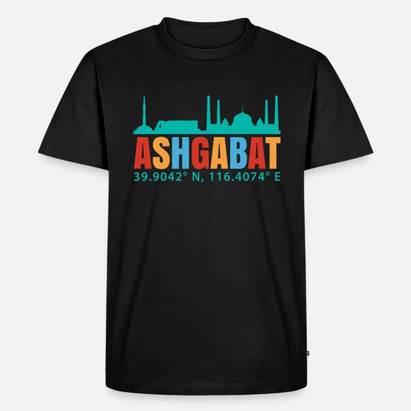 Aschgabat - Männer Premium Bio T-Shirt - Schwarz