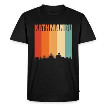Kathmandu - Men's Premium Organic T-Shirt - black - Front - Nico (187cm)