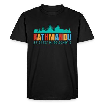 Kathmandu - Men's Premium Organic T-Shirt - black - Front - Nico (187cm)