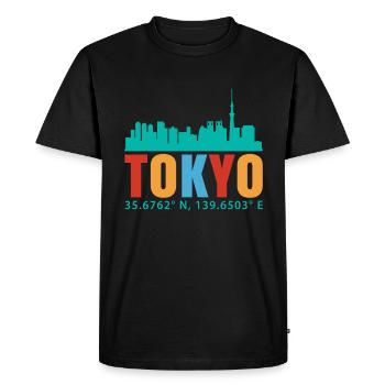 Tokyo - T-shirt Premium bio Homme - noir - Devant - Nico (187cm)