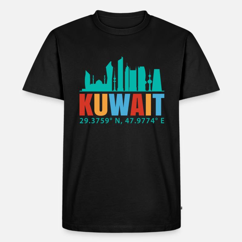 Kuwait - Männer Premium Bio T-Shirt - Schwarz