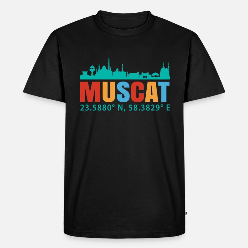 Maskat - Männer Premium Bio T-Shirt - Schwarz