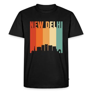 New Delhi - Men's Premium Organic T-Shirt - black - Front - Nico (187cm)