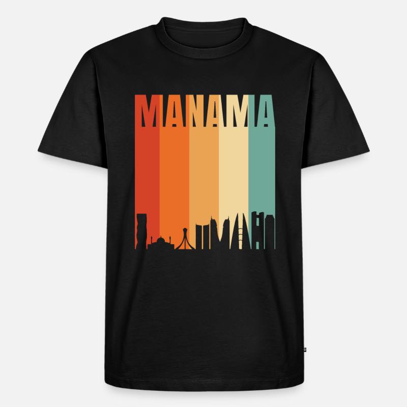 Manama - Männer Premium Bio T-Shirt - Schwarz