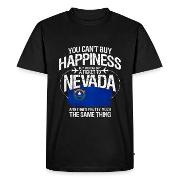 Nevada - Men's Premium Organic T-Shirt - black - Front - Nico (187cm)