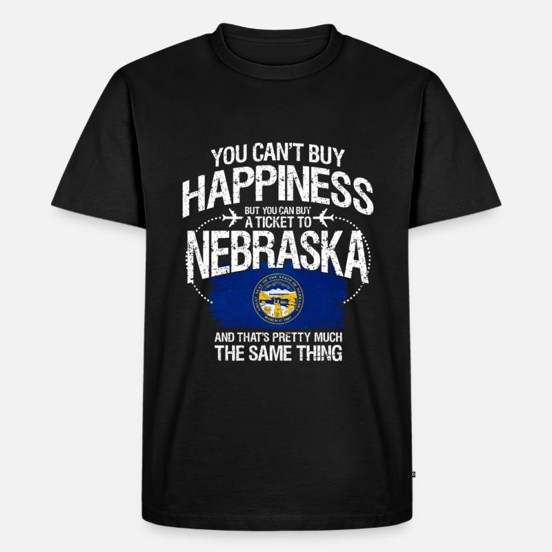 Nebraska - Männer Premium Bio T-Shirt - Schwarz