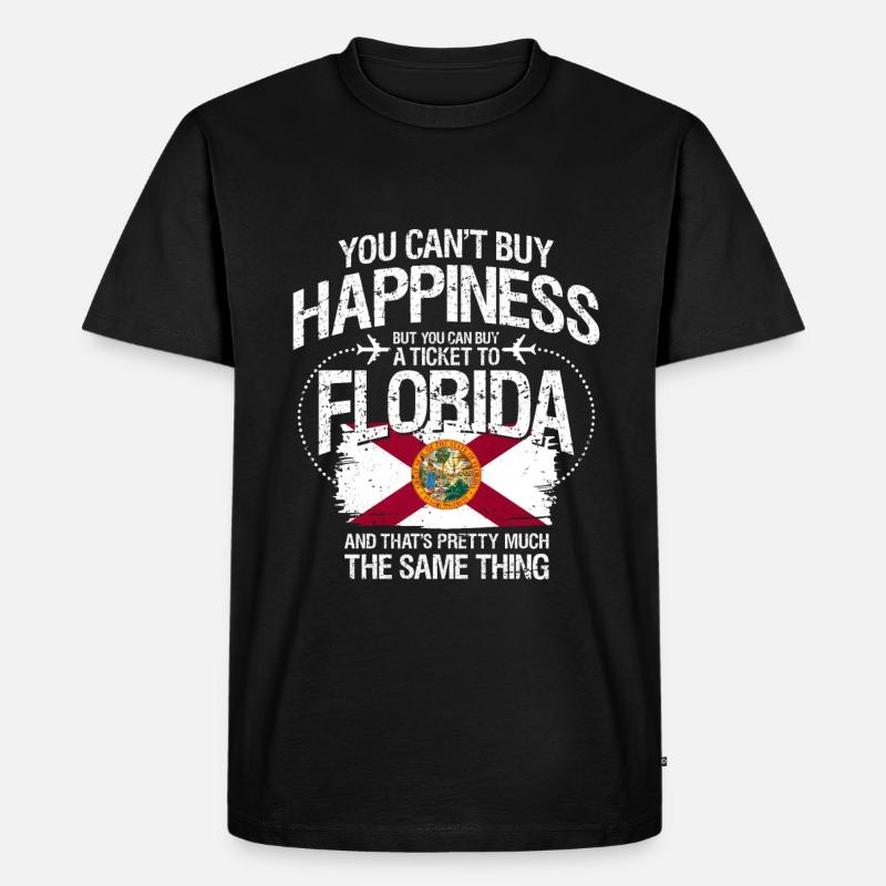 Florida - Männer Premium Bio T-Shirt - Schwarz