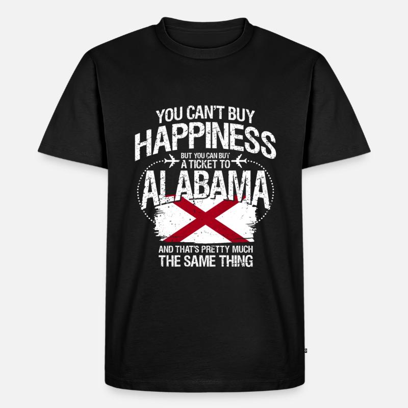 Alabama - Männer Premium Bio T-Shirt - Schwarz