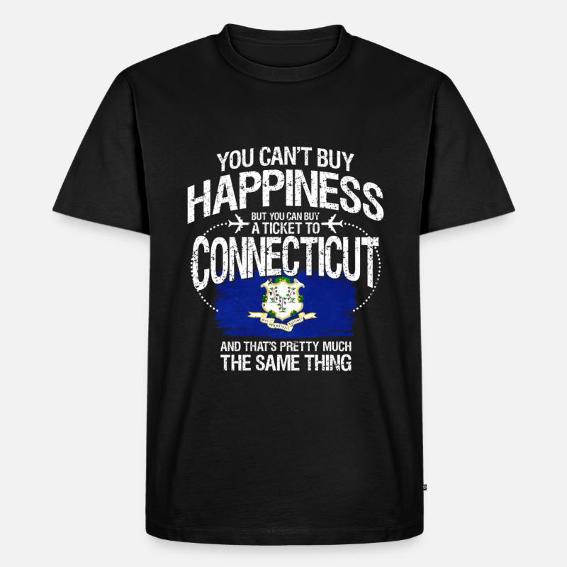 Connecticut - Männer Premium Bio T-Shirt - Schwarz