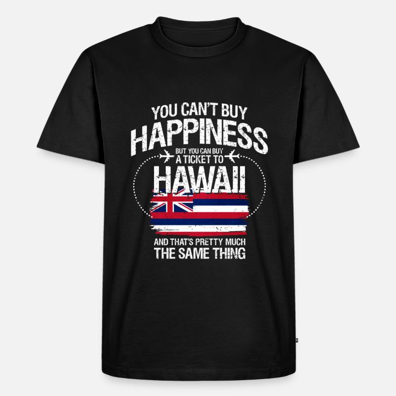 Hawaii - Männer Premium Bio T-Shirt - Schwarz