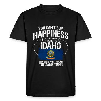 Idaho - T-shirt Premium bio Homme - noir - Devant - Nico (187cm)