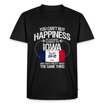 Iowa - T-shirt Premium bio Homme - noir - Devant - Nico (187cm)