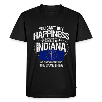 Indiana - Men's Premium Organic T-Shirt - black - Front - Nico (187cm)