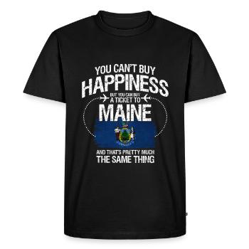 Maine - T-shirt Premium bio Homme - noir - Devant - Nico (187cm)