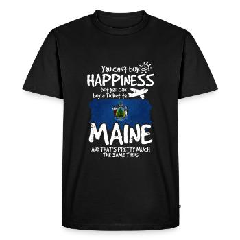 Maine - T-shirt Premium bio Homme - noir - Devant - Nico (187cm)