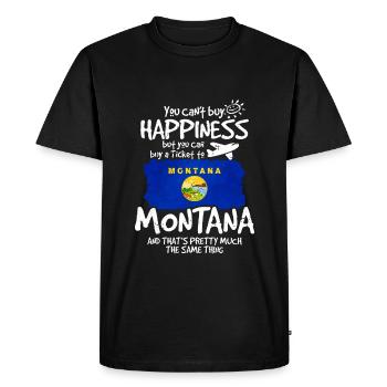 Montana - T-shirt Premium bio Homme - noir - Devant - Nico (187cm)