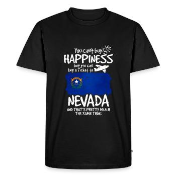 Nevada - Men's Premium Organic T-Shirt - black - Front - Nico (187cm)
