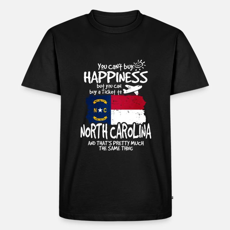 North Carolina - Männer Premium Bio T-Shirt - Schwarz