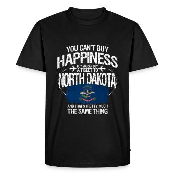 Dakota du Nord - T-shirt Premium bio Homme - noir - Devant - Nico (187cm)