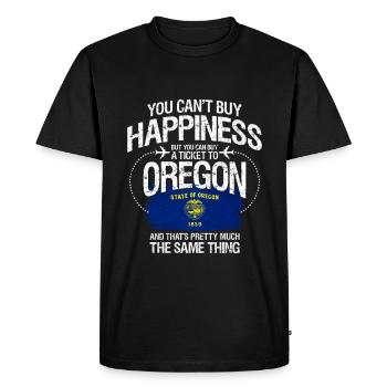 Oregon - T-shirt Premium bio Homme - noir - Devant - Nico (187cm)