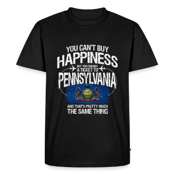 Pennsylvanie - T-shirt Premium bio Homme - noir - Devant - Nico (187cm)