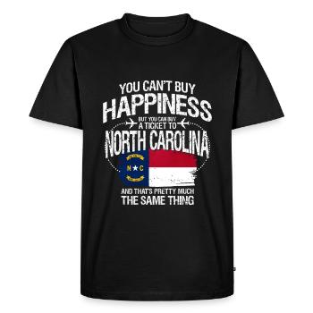 North Carolina - Men's Premium Organic T-Shirt - black - Front - Nico (187cm)