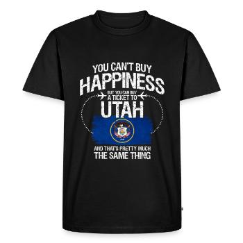 Utah - Men's Premium Organic T-Shirt - black - Front - Nico (187cm)